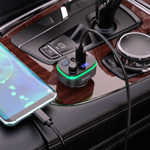 Modulator FM Bluetooth Hoco E62, incarcator auto PD20W + 2 x USB, QC3.0 - Img 6