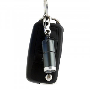 Mini Lanterna LED Breloc Chei, culoare GRI, aluminiu, 12grame, COD FL15 ft2