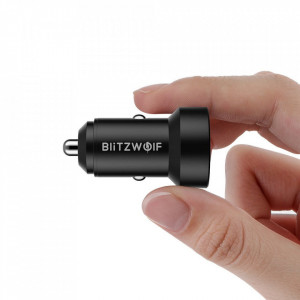 Incarcator Auto Blitzwolf BW-SD6, Dual USB, Fast Charge Qulacomm QC3.0, 24W, Negru Foto3
