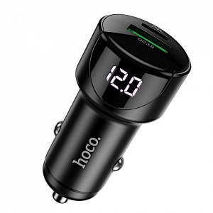 Incarcator Auto Hoco Z42 LED Light Digital Display, USB QC 3.0 + PD 20W FOTO 1