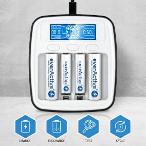 Incarcator Profesional NC-1000M Baterii Ni-MH, pentru 4 AA/R6 sau AAA/R03, cu procesor, alimentare UCB-C - Img 4