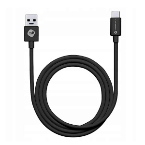 cablu-date-incarcare-Forcell-Tube-C319-USB-A-la-USB-C-2.1A-1m-Negru-detaliu