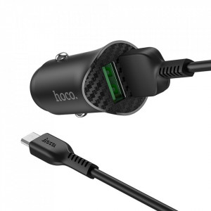 Incarcator-auto-Hoco-z39-2-USB-QC3.0-18W-Cablu-micro-USB-black-foto(2)