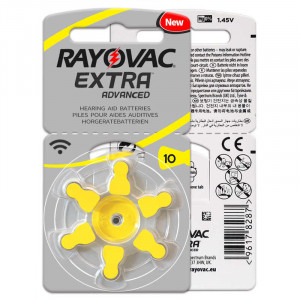 Rayovac zinc-aer Extra Advanced 10MF Hg 0% Baterii pentru aparate auditive 1.45V Blister 6 buc