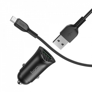 Incarcator-auto-Hoco-z39-2-USB-QC3.0-18W-Cablu-micro-USB-black-foto(6)