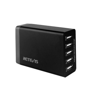 incarcator_universal_retevis_5_porturi_usb_40W_2.4A_alimentare_retea_220V