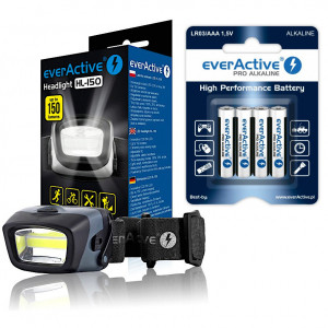 Lanterna LED COB Frontala everActive HL-150, 150lm-ft-oferta-cu-baterii