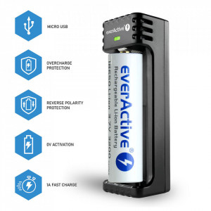 incarcator baterii 18650 Li-ion everActive LC-100-ft2