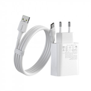 Incarcator Priza Baseus Mufa USB-C + Mufa USB, 30W, TZCCFS-H02 Foto 2 Powermag