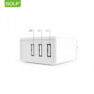 Incarcator Universal Telefon pentru retea, Golf 3 x USB, 3A fara cablu - Img 2