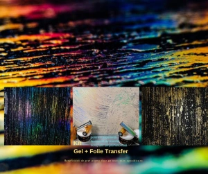 KIT GEL + FOLIE TRANSFER HOLOGRAFICA auriu - Img 2