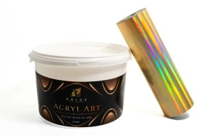 KIT GEL + FOLIE TRANSFER HOLOGRAFICA auriu