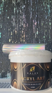 KIT GEL + FOLIE TRANSFER HOLOGRAFICA argintiu - Img 2