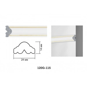 PROFIL DECORATIV ALB LINIE AURIE - Img 2