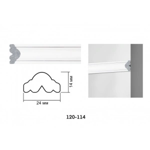 PROFIL DECORATIV ALB LINIE ARGINTIE - Img 2
