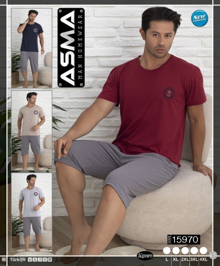 Pijama barbati cu maneca scurta model nou cod x6123