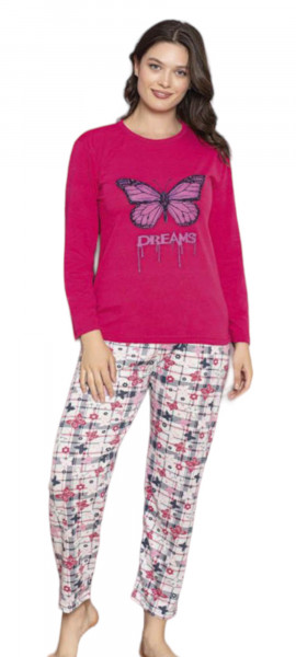 pijama vatuita de dama din bumbac 100% model nou cod L75306