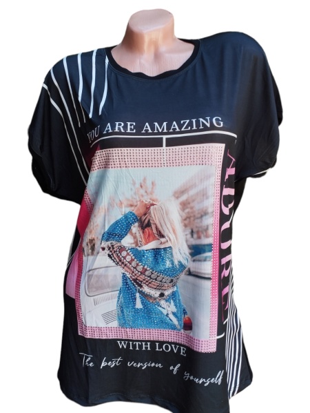 Bluza dama calitativa cu maneca scurta cod x2431