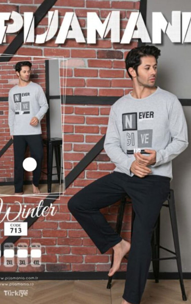 Pijama barbati calitativa din bumbac cod T1376
