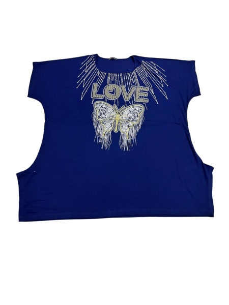 Tricou dama din bumbac marimi mari cod x5973