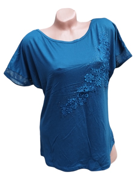 Bluza dama calitativa cu broderie pe maneci cod x2442