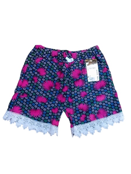 Pantaloni scurti inflorati din panza model nou cod x5325