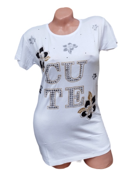 Tricou dama din bumbac calitativ model nou cod x1254