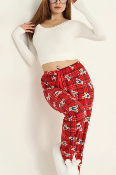 Pantaloni catifea de pijama pentru dama cod x6207