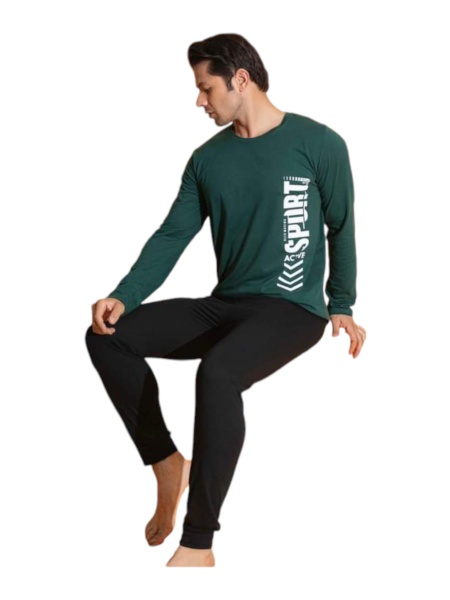 Pijama barbati groasa din bumbac calitativ model nou cod x3913