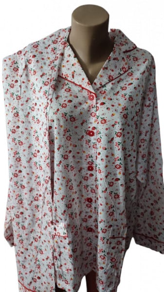 Pijama dama cu maneci lungi, din bumbac cod a1918