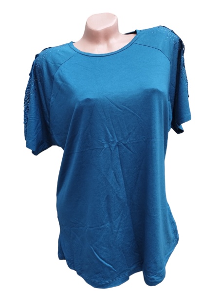 Bluza dama calitativa cu broderie pe maneci cod x2445