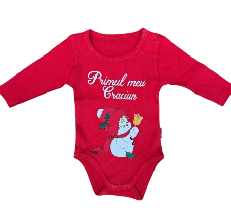 Body bebe cu imprimeu de Craciun cod x4070