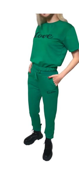 Compleu scurt cu pantaloni lungi de dama cod x1733