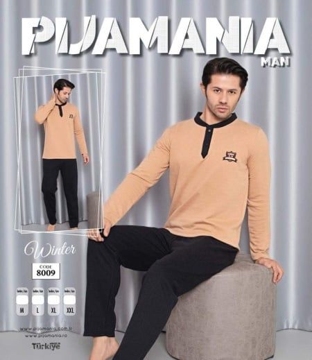 Pijama barbati groasa din bumbac calitativ model nou cod x3895