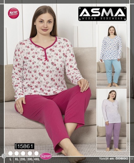 Pijama dama cu maneca lunga model nou cod x6118