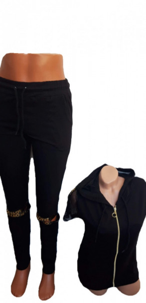 Trening de dama cu maneca scurta si pantaloni lungi cod a5300