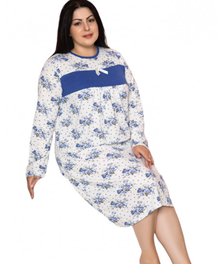 camasa noapte din bumbac vatuit model nou cod L58518