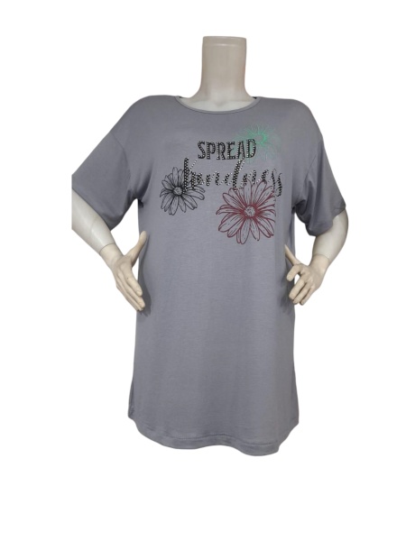 Tricou dama din bumbac marimi mari cod x5978