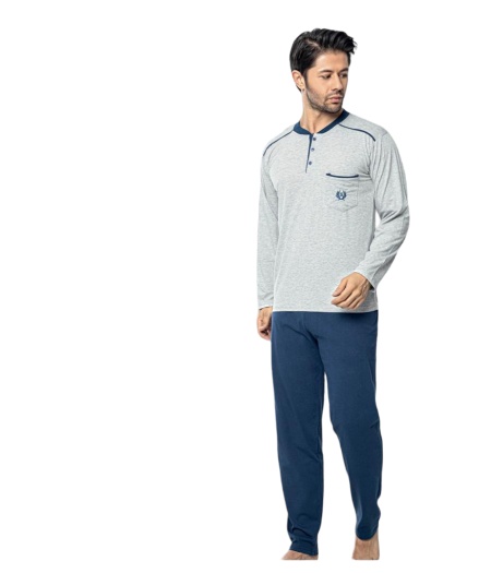 Pijama barbati groasa din bumbac calitativ model nou cod x3907