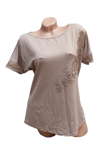 Bluza dama calitativa cu broderie pe maneci cod x2438