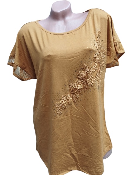 Bluza dama calitativa cu broderie pe maneci cod x2439