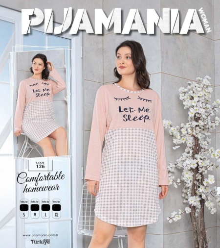 Camasa de noapte cu maneca lunga cod x6183