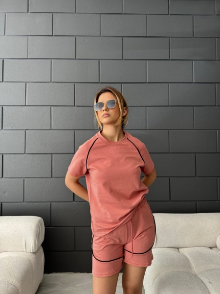 Compleu calitativ cu pantaloni scurti de dama cod x0983