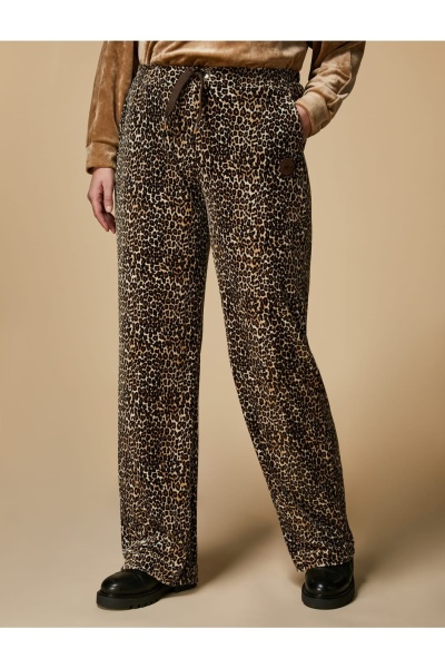 Pantaloni casual de dama model tigrat cod x6233