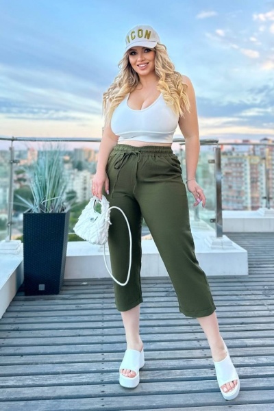 Pantaloni eleganti 3 sferturi de dama model nou cod x5612