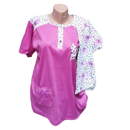 Pijama dama de vara cu maneca scurta si pantaloni 3 sfert cod x5301