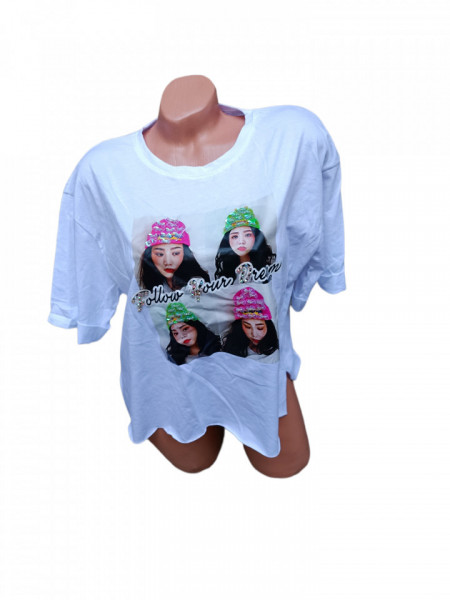 Tricou dama cu maneca scurta cod c989