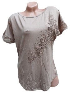 Bluza dama calitativa cu broderie pe maneci cod x2440