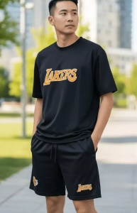 Compleu barbati de vara, tricou cu maneca scurta si pantaloni scurti