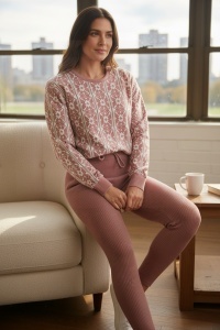 Compleu gros din tricot fin pentru dama COD COMPLEU-061